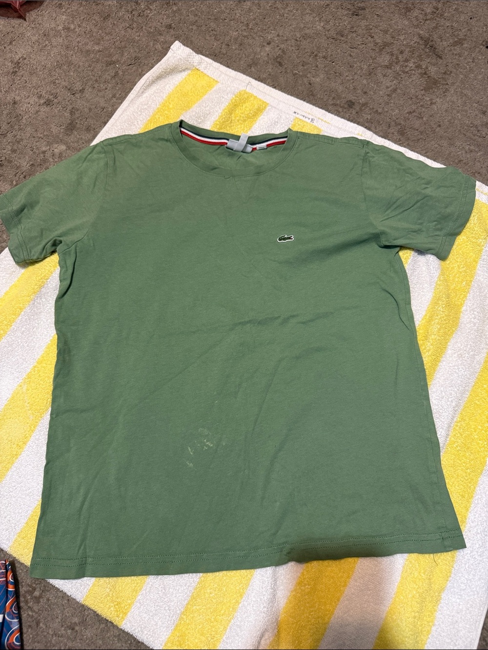 Lacoste Olive Green Short-Sleeve Crewneck T-Shirt